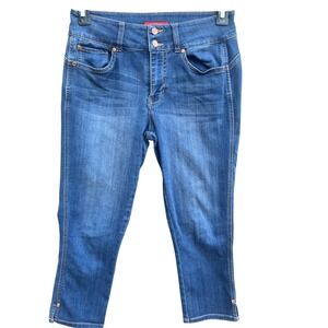 Guess Womens High Rise Medium Wash Denim Capri Jeans Blue Size 28 Q9PACAR34R3